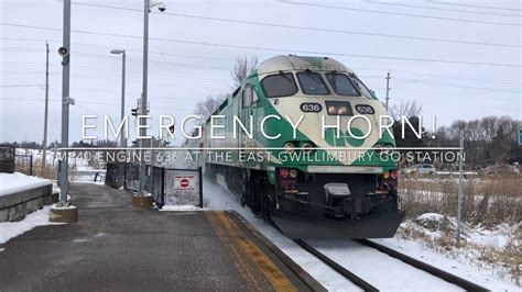 Emergency Horn Mp40 Go Train Engine 636 Leads A 12 Car Train At The