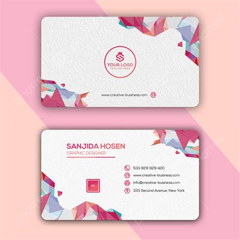 Polygon Business Card Design Template Download On Pngtree