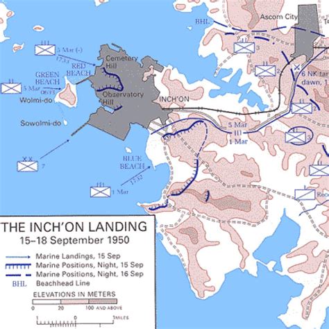 Inchon Landing Korean War Map