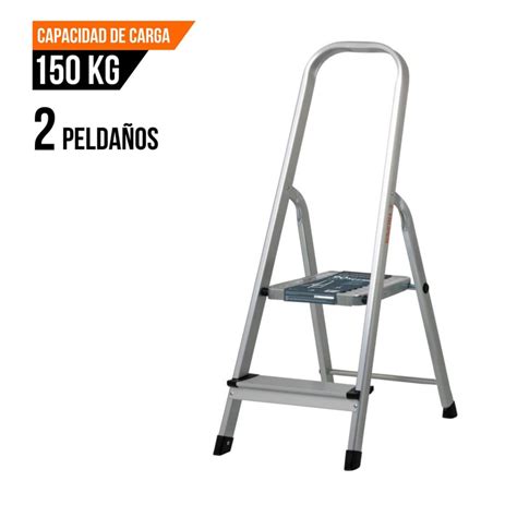 Escalera Tubular Plegable 2 peldaños de aluminio Truper Sodimac Perú