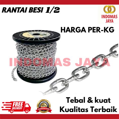 Jual Rantai Besi Kapal Inch Rante Pengamanan Gembok Pagar Serbaguna