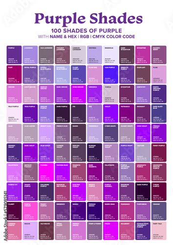 Purple Colour Chart