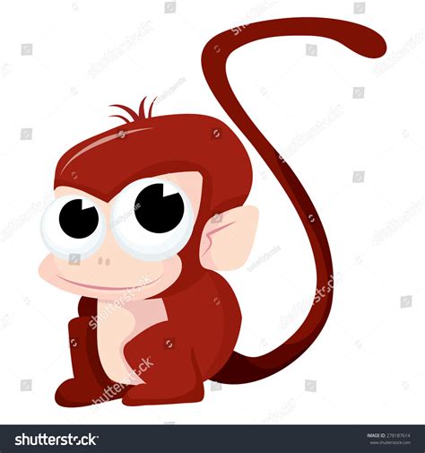 Cheeky Cartoon Monkey No Good Vector Stock Vector 278187614 - Shutterstock