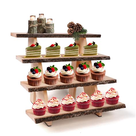 Cupcake Stand Wooden Display Stand Rustic Display Shelves Tiered