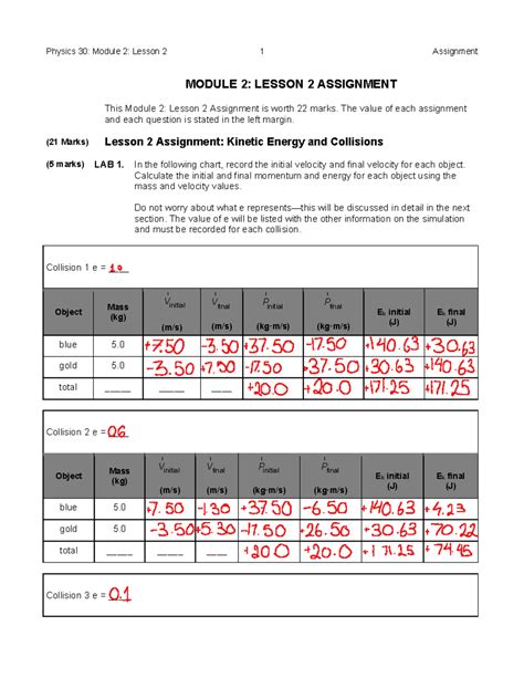 Unit A Module 2 Lesson 2 Assignment Module 2 Lesson 2 Assignment