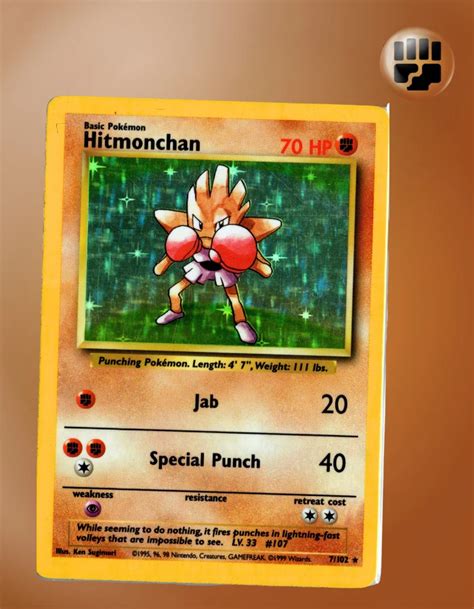 Hitmonchan Base Set Mp Tcg Coleccionistas