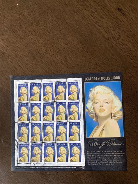 Marilyn Monroe Stamp Collection Etsy