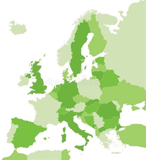 Map Of Europe In Green Stock Vector Illustration Of Graphics 6630099