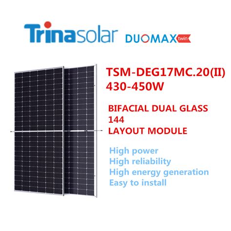 Easily Installed Trina Solar Panels Tsm Deg17mc 20 II 430 450W