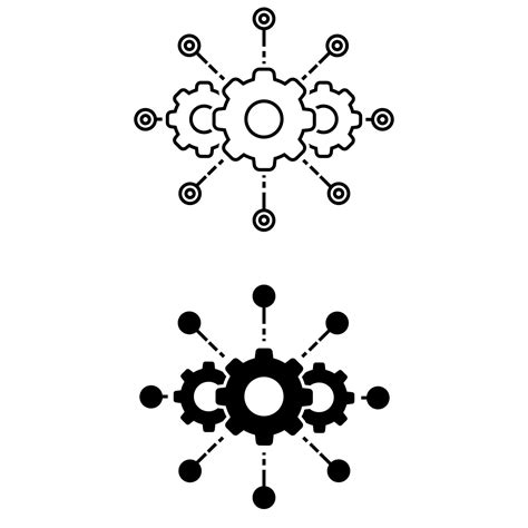 software integration icon vector set test automation illustration sign