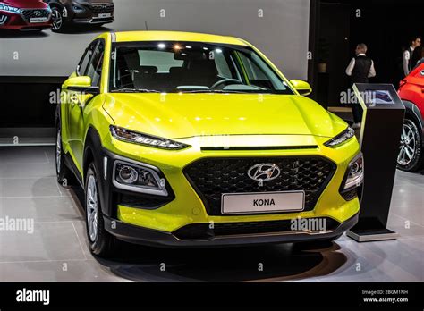 Brussels Belgium Jan 09 2020 Hyundai Kona At Brussels Motor Show