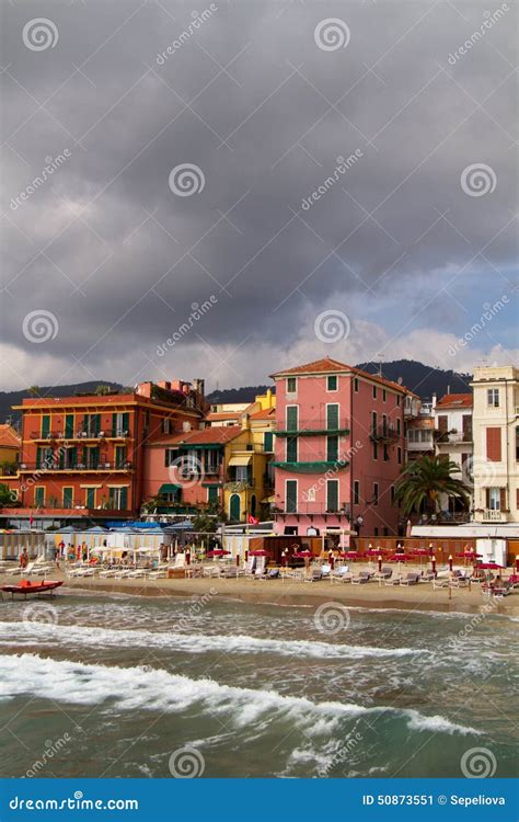 Italy Alassio Italian Riviera Editorial Photo - Image of holidays ...