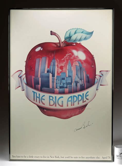 At Auction: The Big Apple Poster Signed Leonard Bernstein (1976)