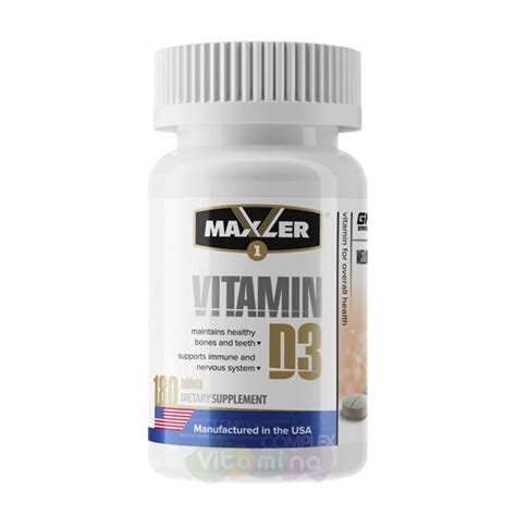 Maxler Vitamin D3, 180 табл купить в интернет-магазине Vitamina, цена ...