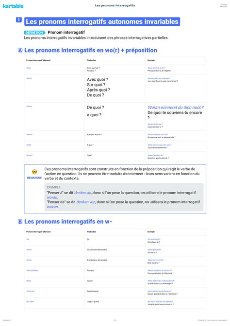 SOLUTION Les Pronoms Interrogatifs 3 Studypool