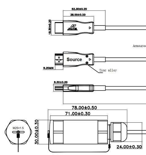 Кабель HDMI AVE HDAOR-10 (10 метров, оптический, уличный, армированный ...
