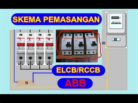 PASANG ELCB RCCB ABB Ini Skema Rangkaiannya Tanpa Memakai MCB Induk