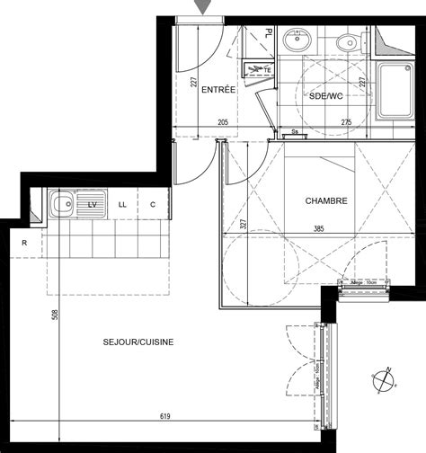 Plan Appartement T2 De 48 63 M² Neuf Résidence « Les Jardins