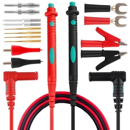 Multimeter Test Leads Kit, Digital Multimeter Leads with Alligator ...