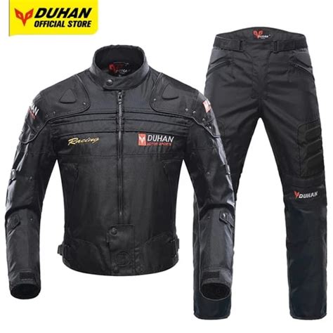 DUHAN Ensemble veste et pantalon de moto pour homme imperméable