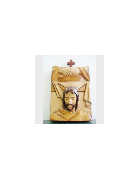 VIA CRUCIS IMITACION MADERA 15 22 CMS 14 ESTACIONES