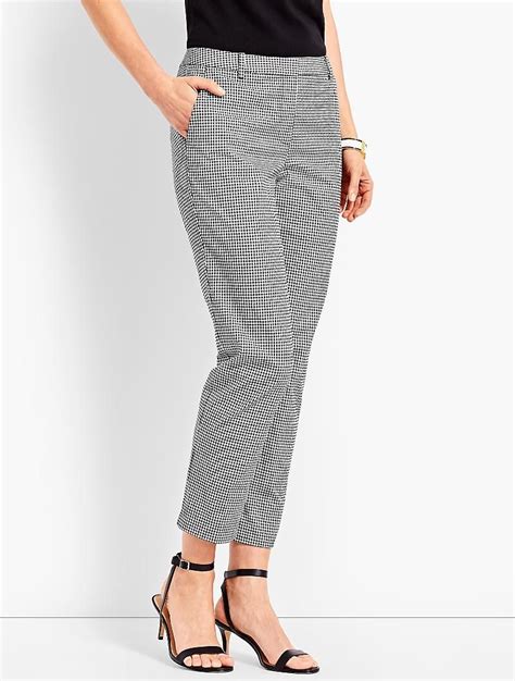 Slim Crop Pant Gingham Talbots Slim Cropped Pants Cropped Pants