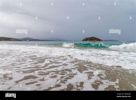 Waves on the beach during a storm Stock Photo - Alamy