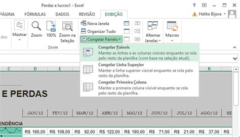 Como Congelar Linhas E Colunas Em Planilhas Do Excel