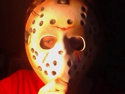 Me Wearing Jason Voorhees Mask By Cyothelion On Deviantart