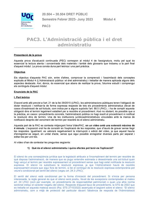 PEC3 CAT 2023 solucions 20 30 DRET PÚBLIC Semestre Febrer 2023