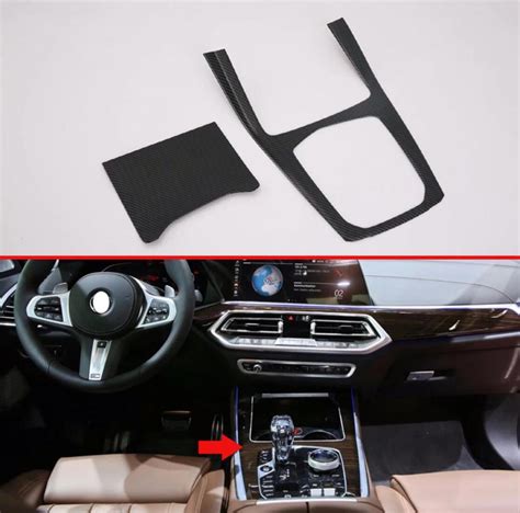 Panel De Cambio De Marchas Estilo Fibra De Carbono Para Bmw X G