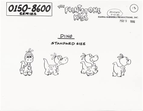 The Flintstone Kids Dino Model Sheet 1986 From My Collect Flickr