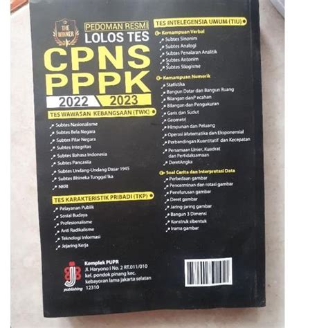 Jual Langsung Atc Buku Pedoman Resmi Lolos Tes Cpns Pppk