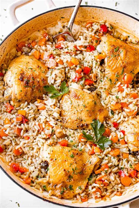 One Pot Chicken And Rice Recipe Easy Weeknight Recipes