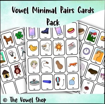 Speech Therapy Vowel Minimal Pairs Articulation Flashcards u and ʌ