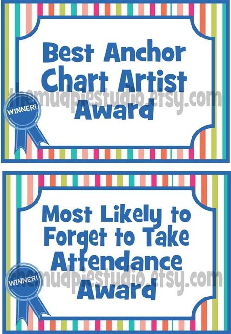 End of Year Teacher Award Teacher Printable Teacher Reward - Etsy ...