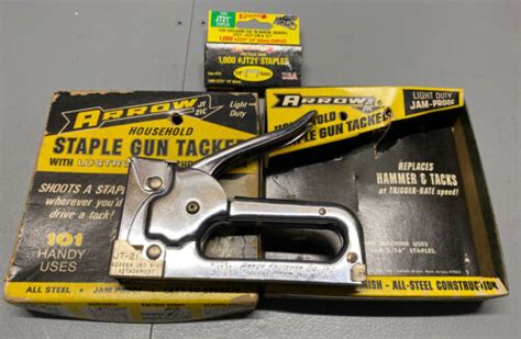 Vintage Arrow Jt C Light Duty Staple Gun Tacker Boxed Ebay