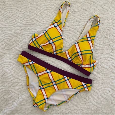 The Bikini Lab Swim New The Bikini Lab Plaid Two Piece Bikini Set Poshmark