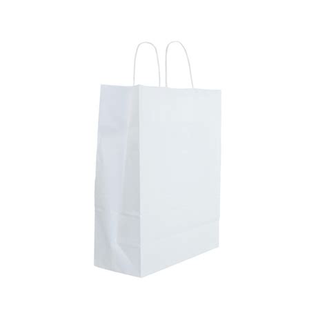 Sac Kraft Blanc Avec Poign Es Torsad Es X X Cm