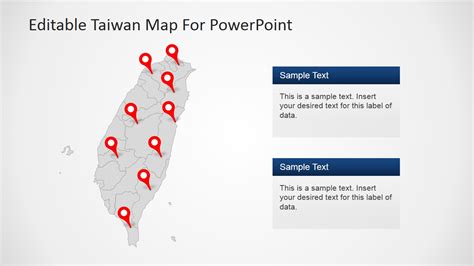 Taiwan Editable Powerpoint Map Slidemodel