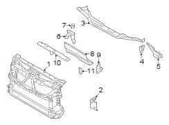 Volkswagen Vw Passat L K Jetronic Radiator Support Panel Front