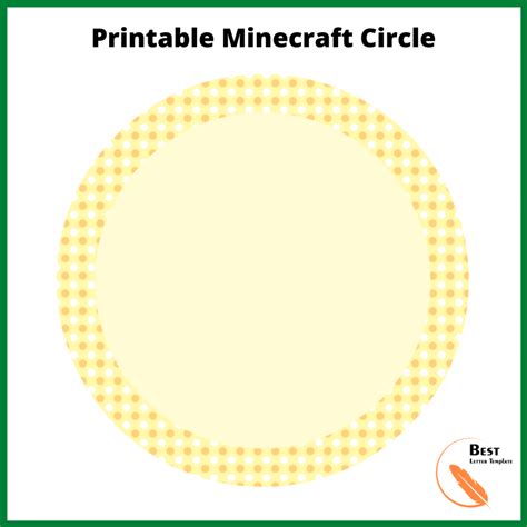 Printable Minecraft Circle Template Chart Diagram