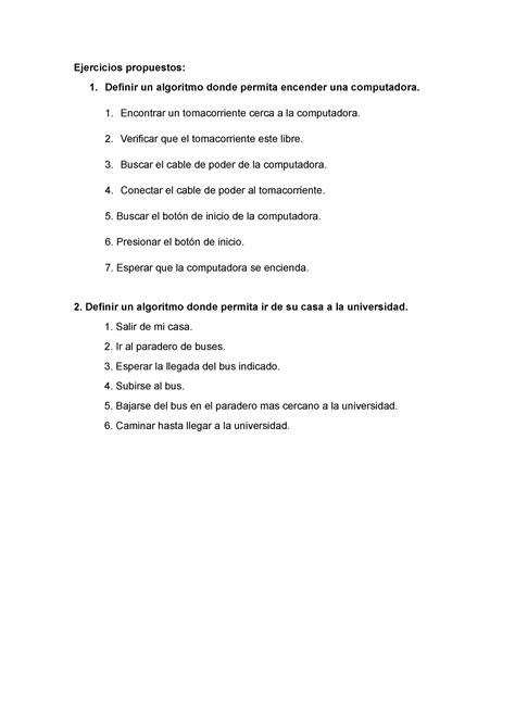 Separata01unidad01 Ejercicios Propuestos 1 Definir Un Algoritmo Donde Permita Encender Una