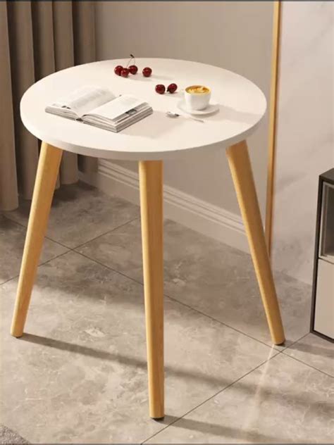 Meja Minimalis Coffee Table Modern Wooden Table Meja Bundar Bulat