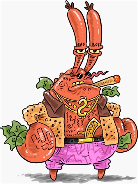 Mr Krab Sticker For Sale By Hendrickson39 Redbubble