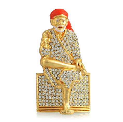 Buy GCT Shirdi SAI Baba Sitting Idol G 64 Color Metal Statue For Car