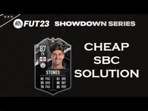 Showdown John Stones Cheapest Sbc Solution Fifa Youtube