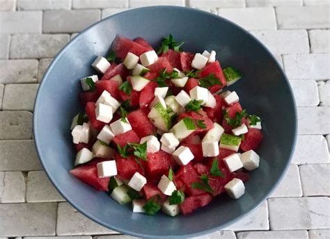 Ensalada de Sandía y Pepino con Feta Receta ekilu