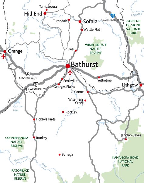 Bathurst Map - Australia