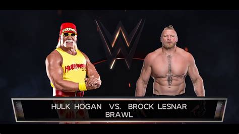 Wwe On Back Stage Brawl Match Brock Lesnar Vs Hulk Hogan Youtube